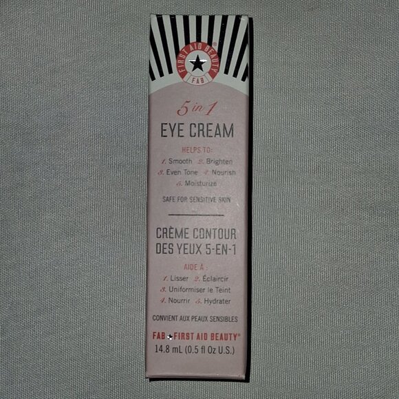 FAB First Aid Beauty 5 in 1 Eye Cream 0.5 oz Smooth Brighten Nourish NIB - Picture 3 of 4
